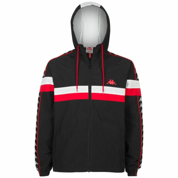 Poleron Kappa 222 Banda Bellagio Black White Tienda Kappa